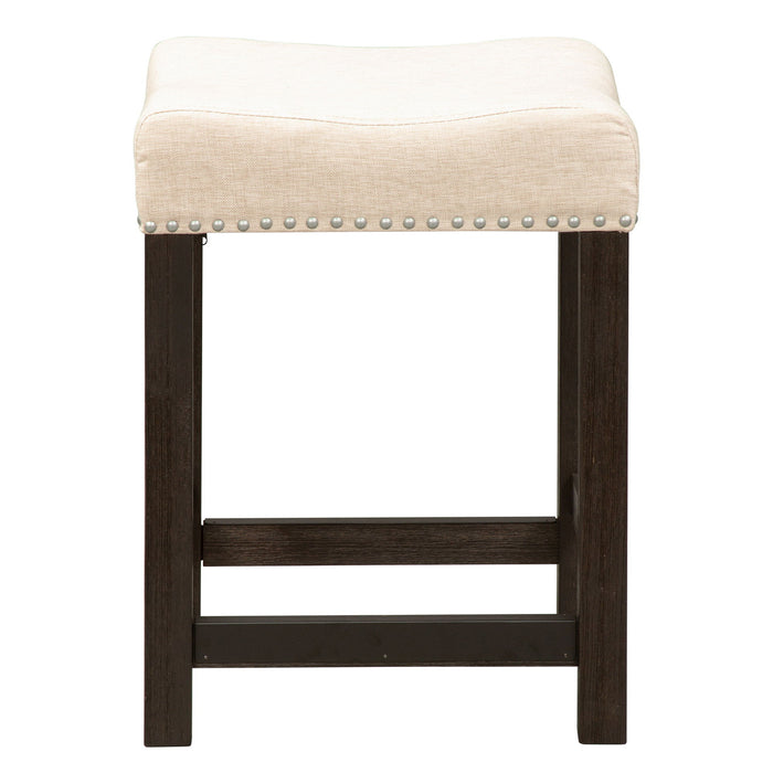 Heatherbrook - Upholstered Console Stool - Charcoal & Ash – Counter Height (24"-27") by Liberty Furniture at Furniture Wholesale Plus , Nashville furniture store