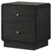 Cavelle - 2-Drawer Nightstand Bedside Table - Black – Accent Nightstands by Coaster Fine Furniture at Furniture Wholesale Plus , Nashville furniture store