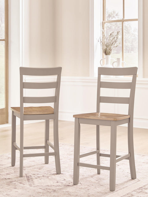 Harperfeld - Barstool (Set of 2) - Natural / Gray – Stool Sets by Signature Design by Ashley® at Furniture Wholesale Plus , Nashville furniture store
