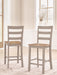 Harperfeld - Barstool (Set of 2) - Natural / Gray – Stool Sets by Signature Design by Ashley® at Furniture Wholesale Plus , Nashville furniture store