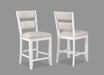 Wendy - Counter Height Chair (Set of 2) - White / Beige – Chair Sets by Crown Mark at Furniture Wholesale Plus , Nashville furniture store
