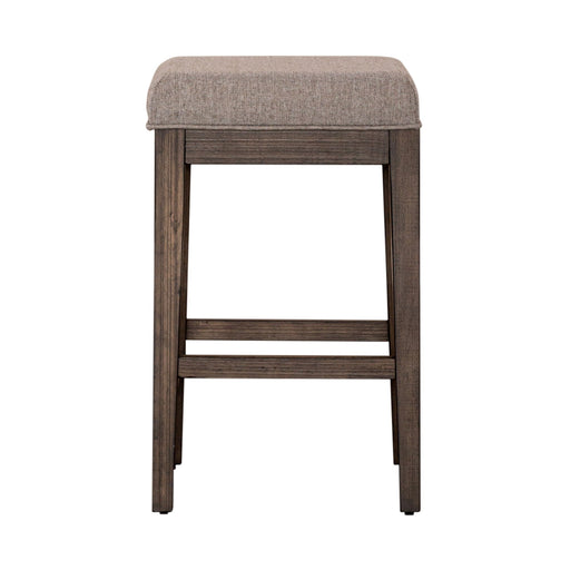 Arrowcreek - Upholstered Console Stool - Weathered Stone – Counter Height (24"-27") by Liberty Furniture at Furniture Wholesale Plus , Nashville furniture store