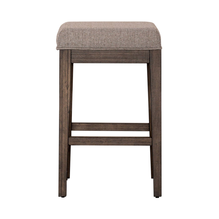 Arrowcreek - Upholstered Console Stool - Weathered Stone – Counter Height (24"-27") by Liberty Furniture at Furniture Wholesale Plus , Nashville furniture store