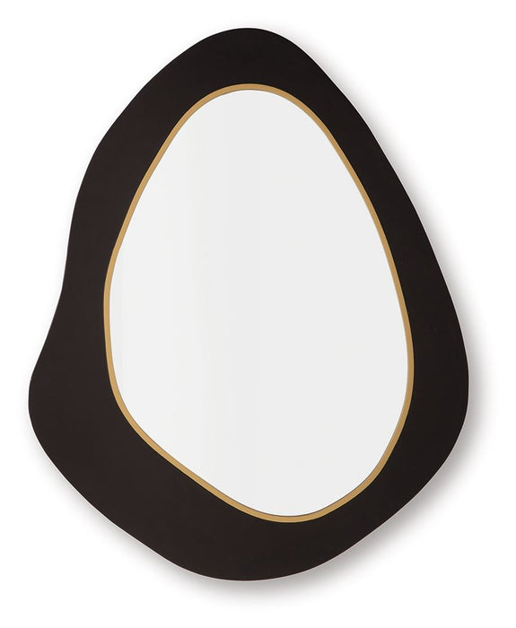 Kierlock - Accent Mirror - Black / Gold Finish – Accent Mirrors by Signature Design by Ashley® at Furniture Wholesale Plus , Nashville furniture store
