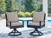 East Beach - Swivel Chair With Cushion (Set of 2) - Blue – Chair Sets by Signature Design by Ashley® at Furniture Wholesale Plus , Nashville furniture store