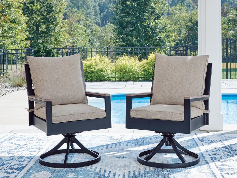 East Beach - Swivel Chair With Cushion (Set of 2) - Blue – Chair Sets by Signature Design by Ashley® at Furniture Wholesale Plus , Nashville furniture store