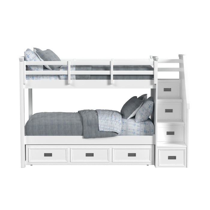 Hampton Kids - Bunk With Staircase And Trundle – Bunk Beds by Elements International at Furniture Wholesale Plus , Nashville furniture store