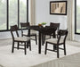 Catley - 5 Piece Round Drop Leaf Dining Table Set - Dark Coffee – 5 Piece Dining Room Sets by Coaster Fine Furniture at Furniture Wholesale Plus , Nashville furniture store