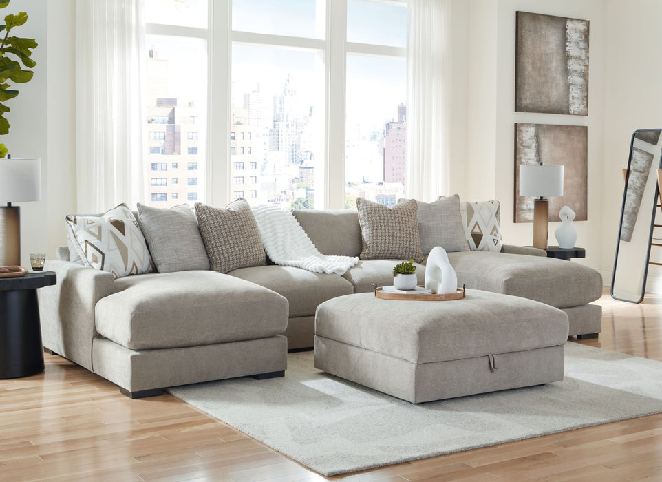 Aslan Court - Sectional With Ottoman Set – 5 Piece Living Room Sets by Benchcraft® at Furniture Wholesale Plus , Nashville furniture store