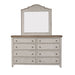 Farmhouse Reimagined - Dresser & Mirror - Antique White / Chestnut Tops – Dresser & Mirror by Liberty Furniture at Furniture Wholesale Plus , Nashville furniture store
