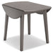 Shullden - Round Drm Drop Leaf Table - Gray – Dining Tables by Signature Design by Ashley® at Furniture Wholesale Plus , Nashville furniture store
