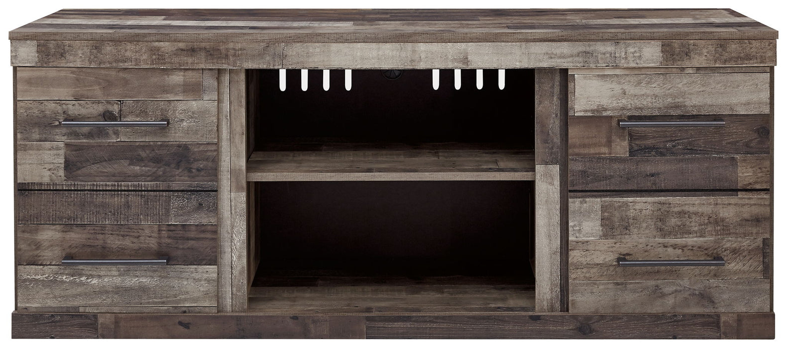 Derekson - LG TV Stand w/Fireplace Option - Multi Gray – TV Stands by Signature Design by Ashley® at Furniture Wholesale Plus , Nashville furniture store