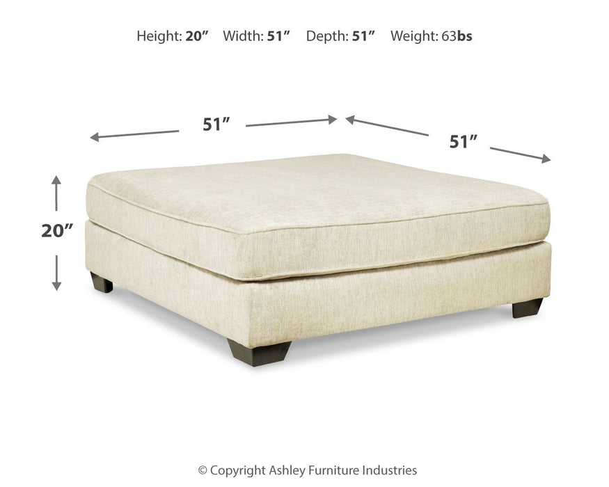 Rawcliffe - Oversized Accent Ottoman - Parchment – Accent Ottomans by Signature Design by Ashley® at Furniture Wholesale Plus , Nashville furniture store