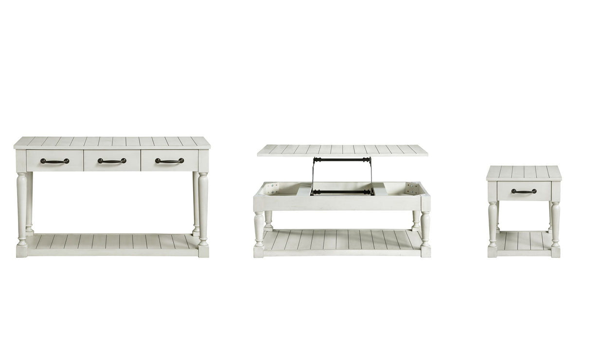 Hemmingway - 3 Piece Occasional Table Set - White – Table Sets by Steve Silver Furniture at Furniture Wholesale Plus , Nashville furniture store