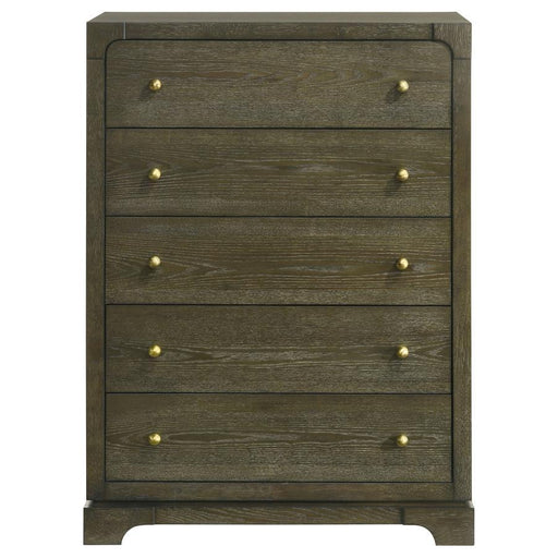 Gran Park - 5-Drawer Bedroom Chest Of Drawers - Dark Cocoa – Accent Chests by Coaster Fine Furniture at Furniture Wholesale Plus , Nashville furniture store