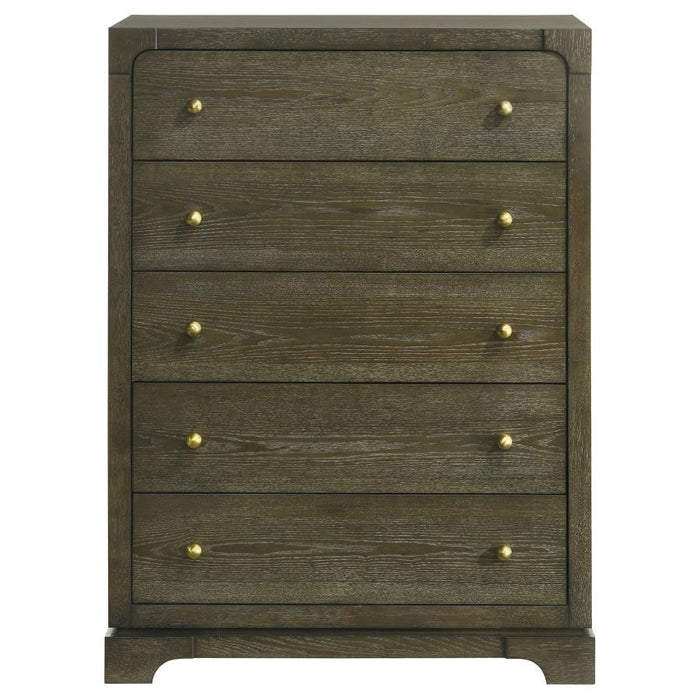 Gran Park - 5-Drawer Bedroom Chest Of Drawers - Dark Cocoa – Accent Chests by Coaster Fine Furniture at Furniture Wholesale Plus , Nashville furniture store