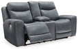 Mindanao - Power Reclining Loveseat With Console /Adj Hdrst – Reclining Loveseats by Signature Design by Ashley® at Furniture Wholesale Plus , Nashville furniture store