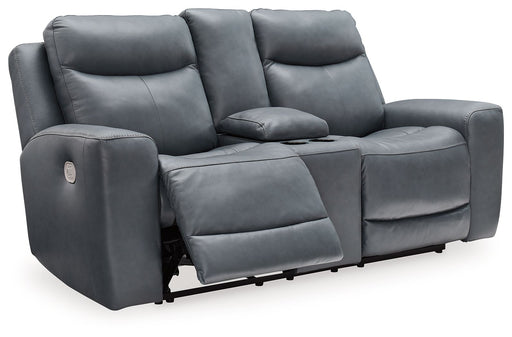 Mindanao - Power Reclining Loveseat With Console /Adj Hdrst – Reclining Loveseats by Signature Design by Ashley® at Furniture Wholesale Plus , Nashville furniture store