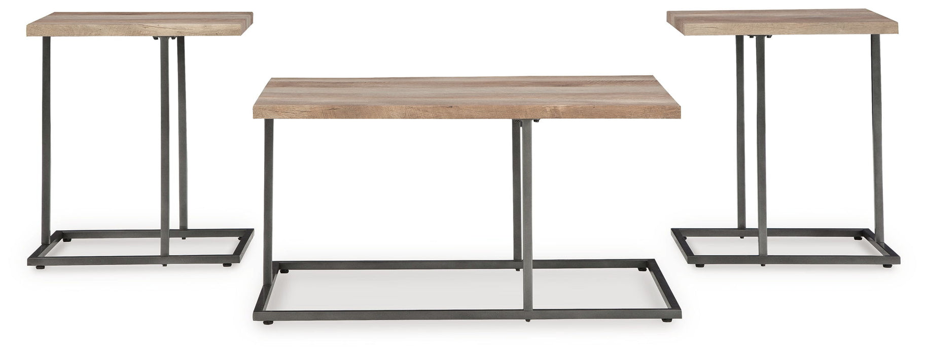 Albreane - Occasional Table Set (Set of 3) - Grayish Brown / Black – Table Sets by Signature Design by Ashley® at Furniture Wholesale Plus , Nashville furniture store