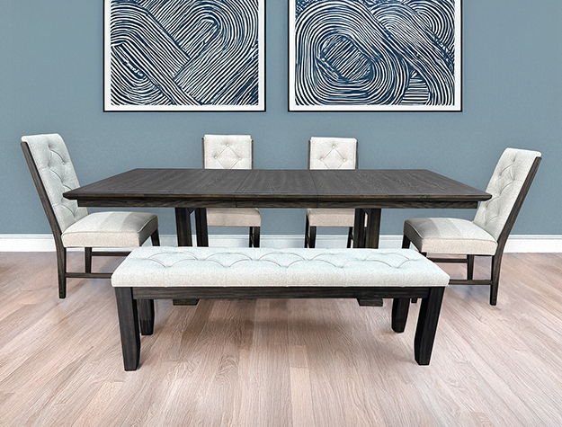 Herbert - Bench - Espresso / Beige – Dining Benches by Crown Mark at Furniture Wholesale Plus , Nashville furniture store