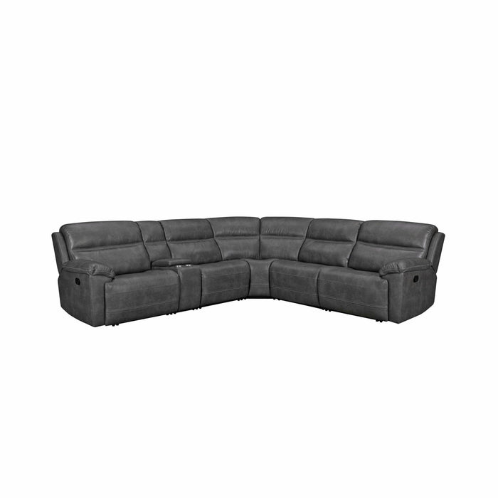 Camaro - 6 Piece Sectional - Nugget Gray – Reclining Sectionals by Elements International at Furniture Wholesale Plus , Nashville furniture store