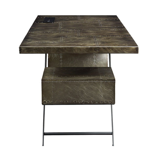 Brancaster - Executive Writing Desk With USB - Bronze - Premium Writing Desks from ACME - Just $3519! Shop now at Furniture Wholesale Plus  We are the best furniture store in Nashville, Hendersonville, Goodlettsville, Madison, Antioch, Mount Juliet, Lebanon, Gallatin, Springfield, Murfreesboro, Franklin, Brentwood