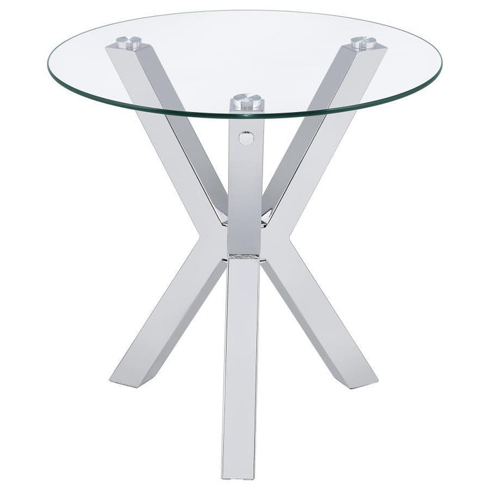 Kenzie - Round Tempered Glass Top Table – End Tables by Coaster Fine Furniture at Furniture Wholesale Plus , Nashville furniture store
