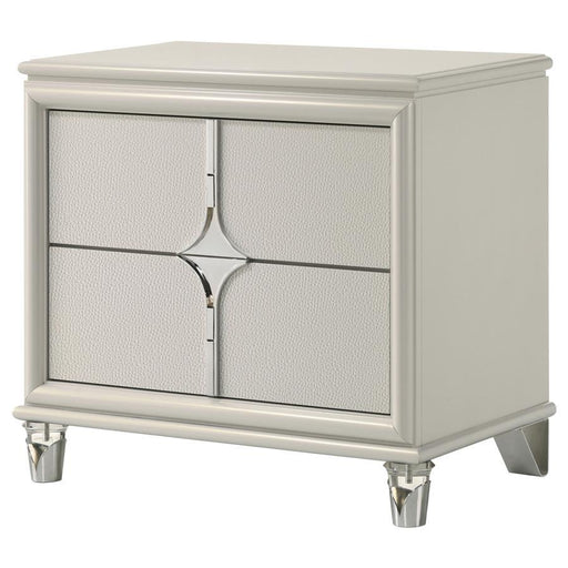 Olivia - 2-Drawer Nightstand Bedside Table - Pearl White – Accent Nightstands by Coaster Fine Furniture at Furniture Wholesale Plus , Nashville furniture store