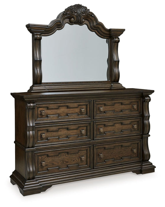 Maylee - Dresser And Mirror - Dark Brown – Dresser & Mirror by Signature Design by Ashley® at Furniture Wholesale Plus , Nashville furniture store