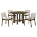 Ottowa - 5 Piece Round Wood Dining Room Table Set - Brown – 5 Piece Dining Room Sets by Coaster Fine Furniture at Furniture Wholesale Plus , Nashville furniture store