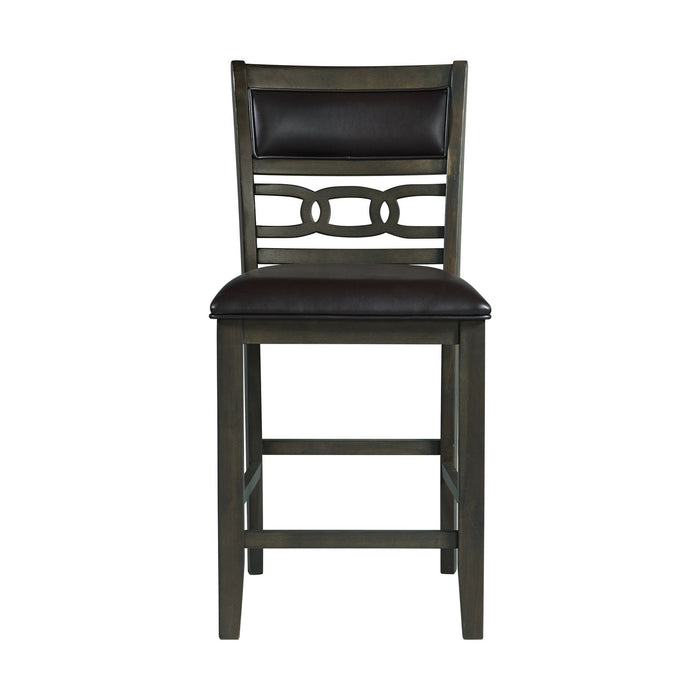 Amherst - Counter Side Chair With PU Cushion (Set of 2) - Gray Finish – Chair Sets by Elements International at Furniture Wholesale Plus , Nashville furniture store