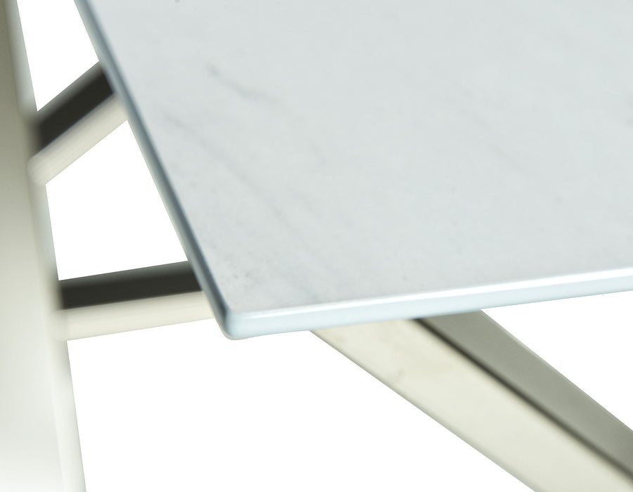 Zurich - End Table With Faux White Marble Top - White – End Tables by Steve Silver Furniture at Furniture Wholesale Plus , Nashville furniture store