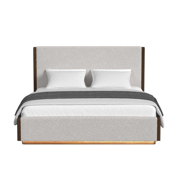 Brisbane - Upholstered Bed With Boucle And LED – Upholstered Beds by Elements International at Furniture Wholesale Plus , Nashville furniture store