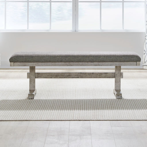 Hallendale - Upholstered Dining Bench - Gravel Wash – Upholstered Benches by Liberty Furniture at Furniture Wholesale Plus , Nashville furniture store