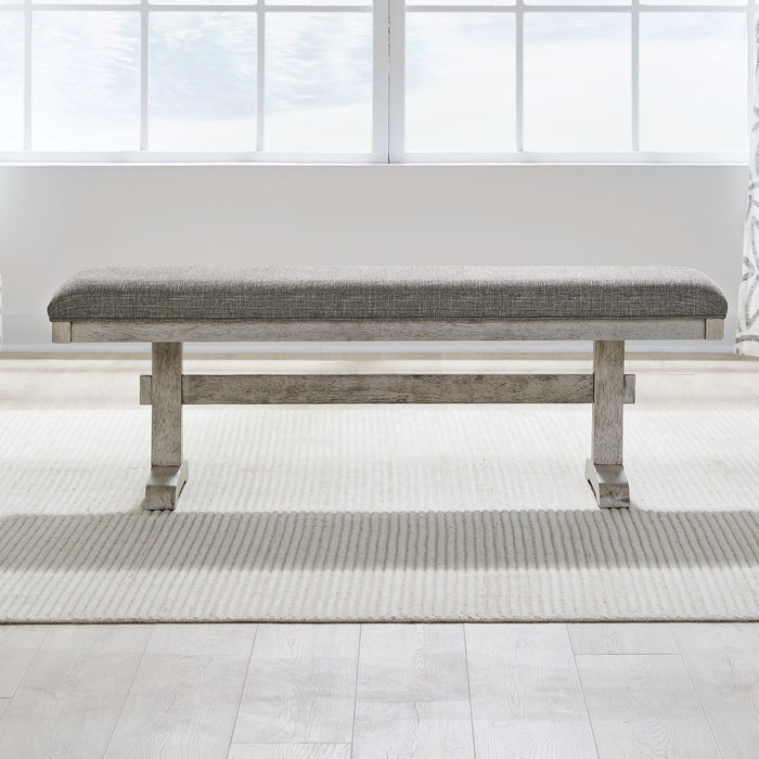 Hallendale - Upholstered Dining Bench - Gravel Wash – Upholstered Benches by Liberty Furniture at Furniture Wholesale Plus , Nashville furniture store