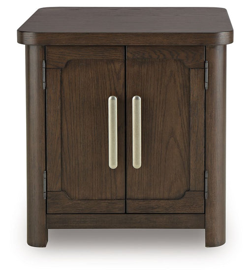 Breckington - Rectangular 2-door End Table - Dark Brown – End Tables by Signature Design by Ashley® at Furniture Wholesale Plus , Nashville furniture store