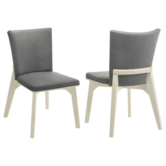 Biloxi - Upholstered Dining Side Chair (Set of 2) - Gray – Chair Sets by Coaster Fine Furniture at Furniture Wholesale Plus , Nashville furniture store