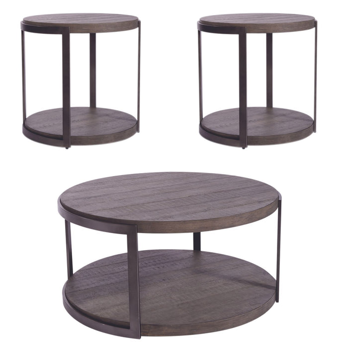 Modern View - 3 Piece Table Set - Gauntlet Gray – Table Sets by Liberty Furniture at Furniture Wholesale Plus , Nashville furniture store
