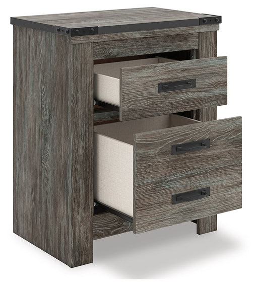 Frandern - Two Drawer Night Stand - Gray – Nightstands by Signature Design by Ashley® at Furniture Wholesale Plus , Nashville furniture store
