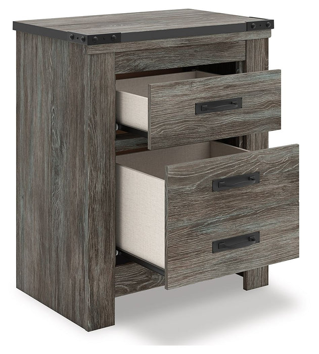 Frandern - Two Drawer Night Stand - Gray – Nightstands by Signature Design by Ashley® at Furniture Wholesale Plus , Nashville furniture store