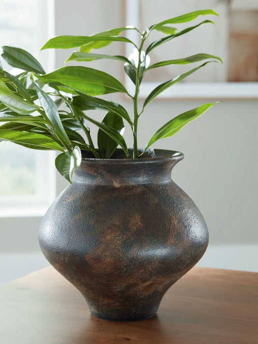 Laddlow - Vase - Antique Brown – Vases & Jars by Signature Design by Ashley® at Furniture Wholesale Plus , Nashville furniture store