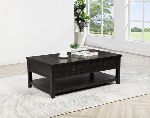 Concord - 2-Drawer Rectangular Coffee Table - Distressed Java – Coffee Tables by Coaster Fine Furniture at Furniture Wholesale Plus , Nashville furniture store