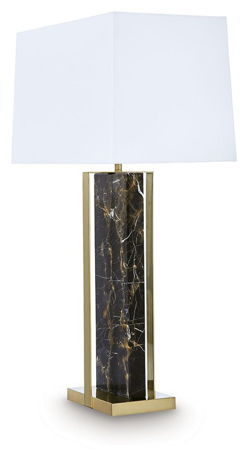 Neonish - Marble Table Lamp - Black / Gold Finish – Table Lamps by Signature Design by Ashley® at Furniture Wholesale Plus , Nashville furniture store