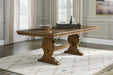 Sturlayne - Rectangular Dining Room Extension Table - Brown – Dining Tables with Extensions by Benchcraft® at Furniture Wholesale Plus , Nashville furniture store