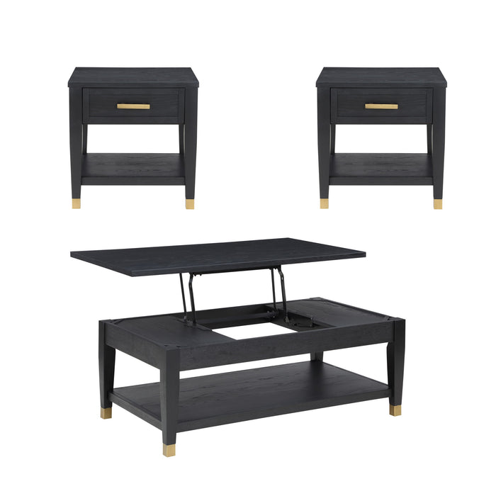 Yves - 3 Piece Occasional Table Set - Black – Table Sets by Steve Silver Furniture at Furniture Wholesale Plus , Nashville furniture store