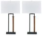 Voslen - Metal Table Lamp (Set of 2) - Black / Brown – Table Lamps by Signature Design by Ashley® at Furniture Wholesale Plus , Nashville furniture store