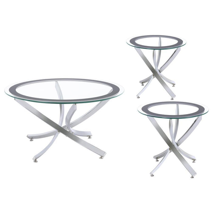 Brooke - Round Coffee Table Set – Table Sets by Coaster Fine Furniture at Furniture Wholesale Plus , Nashville furniture store