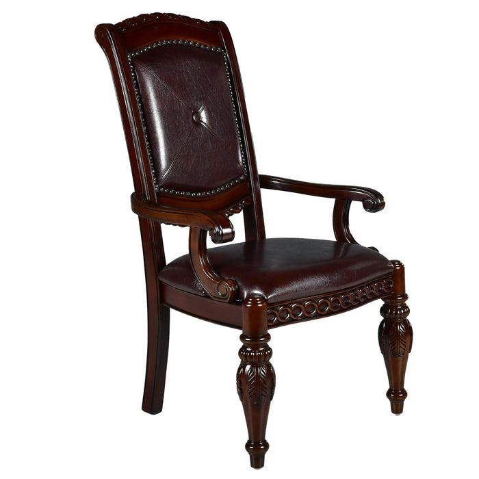 Antoinette - Arm Chair (Set of 2) - Dark Brown – Chair Sets by Steve Silver Furniture at Furniture Wholesale Plus , Nashville furniture store