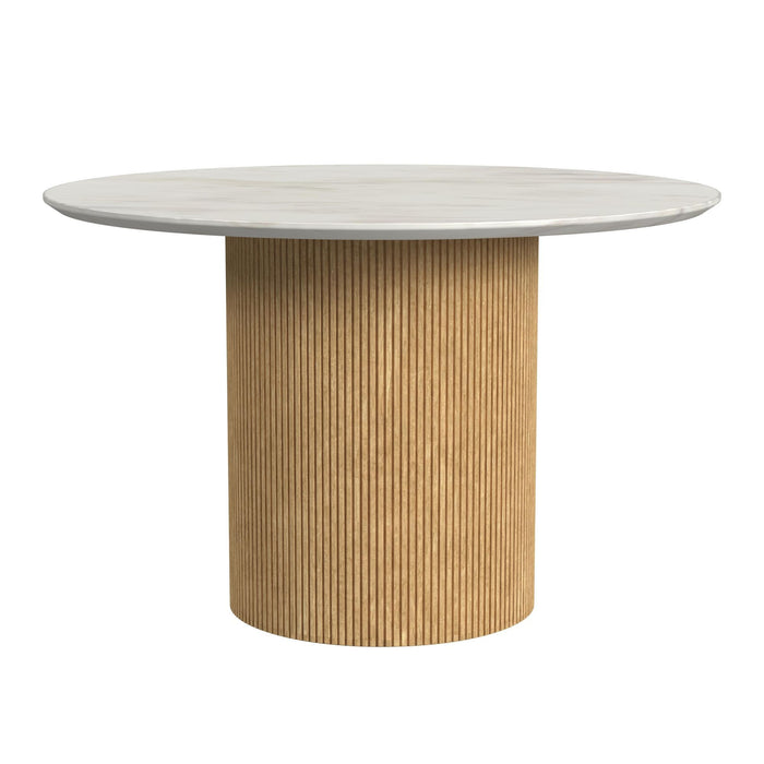 Sylvie - Round Dining Table With Faux Marble Top – Dining Tables by Elements International at Furniture Wholesale Plus , Nashville furniture store
