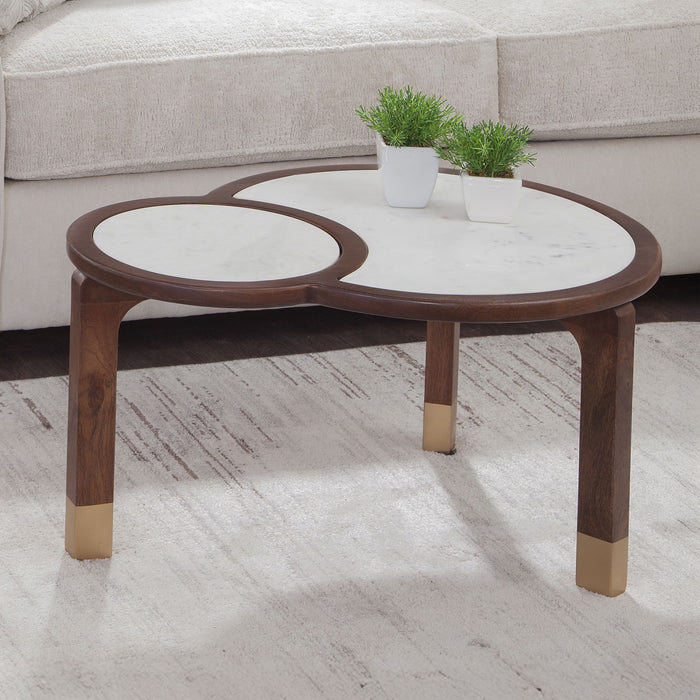 Oormi - Marble Inlay Table – Coffee Tables by Steve Silver Furniture at Furniture Wholesale Plus , Nashville furniture store